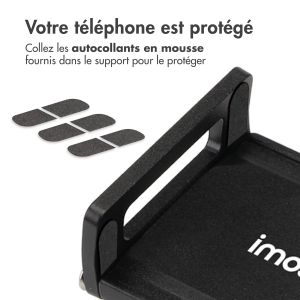 iMoshion Support de téléphone pour vélo et moto - Mini - Aluminium - Léger - Ajustable - Noir