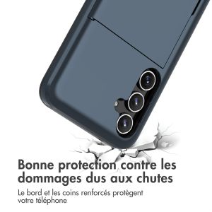 iMoshion Coque arrière avec porte-cartes Samsung Galaxy S23 FE - Bleu foncé