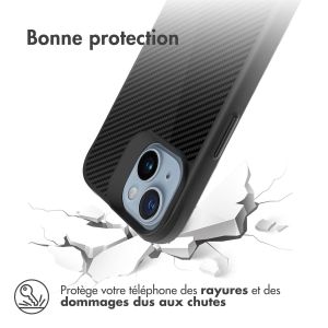 iMoshion Coque Rugged Hybrid Carbon iPhone 15 - Noir