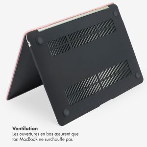 Selencia Coque tissée MacBook Air 13 pouces (2018-2020) - A1932 / A2179 / A2337 - Rose