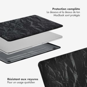 Selencia Coque en velours MacBook Air 13 pouces (2018-2020) - A1932 / A2179 / A2337 - Noir