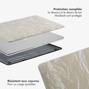 Selencia Coque en velours MacBook Pro 13 pouces (2020 / 2022) - A2289 / A2251 - Beige