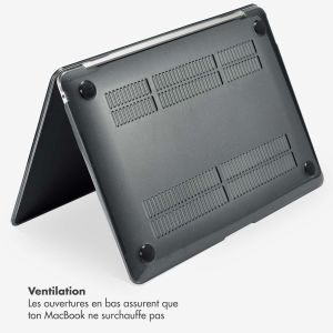 Selencia Coque Paillettes MacBook Air 13 pouces (2022) / Air 13 pouces (2024) M3 chip - A2681 / A3113 - Noir