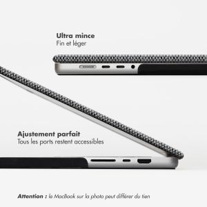 Selencia Coque tissée MacBook Pro 14 pouces (2021) / Pro 14 pouces (2023) M3 chip - A2442 / A2779 / A2918 - Gris