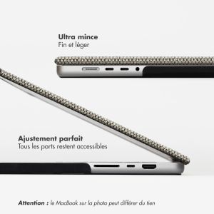 Selencia Coque tissée MacBook Air 15 pouces (2023) / Air 15 pouces (2024) M3 chip - A2941 / A3114 - Taupe