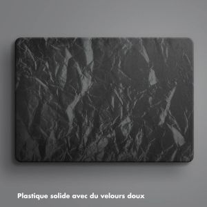 Selencia Coque en velours MacBook Air 15 pouces (2023) / Air 15 pouces (2024) M3 chip - A2941 / A3114 - Noir