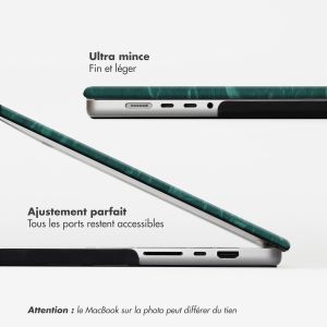 Selencia Coque en velours MacBook Air 15 pouces (2023) / Air 15 pouces (2024) M3 chip - A2941 / A3114 - Vert foncé