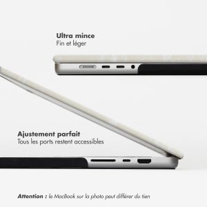 Selencia Coque en velours MacBook Air 15 pouces (2023) / Air 15 pouces (2024) M3 chip - A2941 / A3114 - Beige