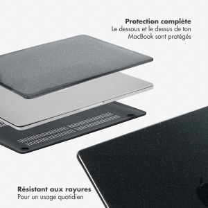 Selencia Coque Paillettes MacBook Pro 16 pouces (2021) / Pro 16 pouces (2023) M3 chip - A2485 / A2780 / A2919 - Noir