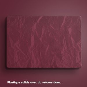 Selencia Coque en velours MacBook Pro 16 pouces (2021) / Pro 16 pouces (2023) M3 chip - A2485 / A2780 / A2919 - Rouge foncé