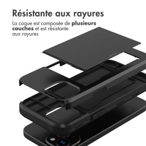 iMoshion Coque arrière avec porte-cartes iPhone 15 - Noir