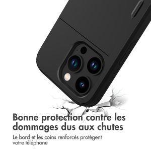 iMoshion Coque arrière avec porte-cartes iPhone 15 Pro - Noir