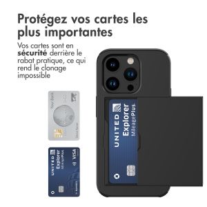 iMoshion Coque arrière avec porte-cartes iPhone 15 Pro - Noir