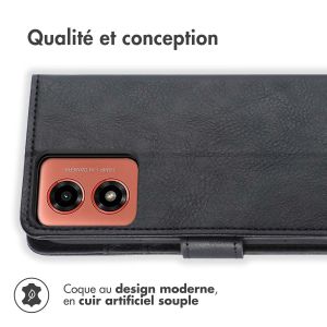iMoshion Étui de téléphone portefeuille Luxe Motorola Moto G04 / G24 - Noir