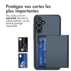 iMoshion Coque arrière avec porte-cartes Samsung Galaxy A55 - Bleu foncé