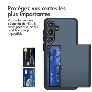 iMoshion Coque arrière avec porte-cartes Samsung Galaxy S24 - Bleu foncé