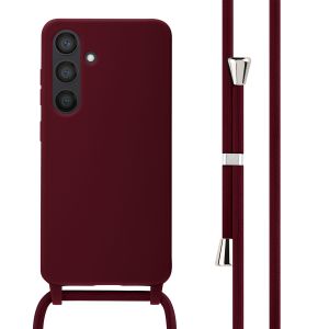iMoshion Coque en silicone avec cordon Samsung Galaxy S24 - Rouge foncé