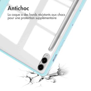 iMoshion Coque tablette rigide Trifold Samsung Tab S9 FE Plus / Tab S9 Plus 12.4 pouces - Bleu clair