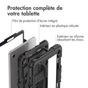 Accezz Coque arrière robuste avec bandoulière Samsung Galaxy Tab A9 8.7 pouces - Noir