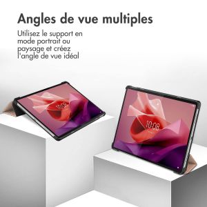 iMoshion Coque tablette Trifold Lenovo Tab P12 - Rose Dorée