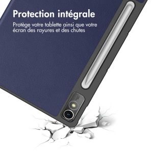 iMoshion Coque tablette Trifold Lenovo Tab P12 - Bleu foncé