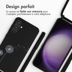 iMoshion Coque design en silicone avec cordon Samsung Galaxy S23 FE - Dandelion Black