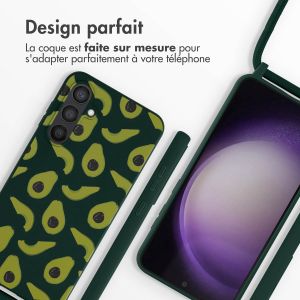 iMoshion Coque design en silicone avec cordon Samsung Galaxy S23 FE - Avocado Green