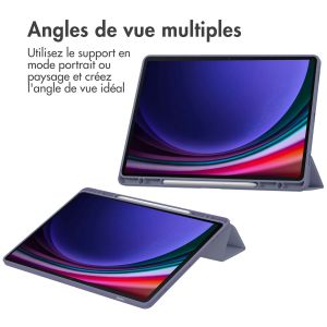 iMoshion Coque tablette rigide Trifold Samsung Galaxy Tab S9 Plus 12.4 pouces - Violet