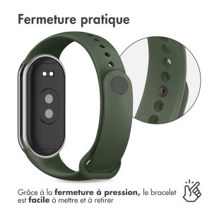 iMoshion Bracelet en silicone Xiaomi Smart Band 8 - Vert foncé