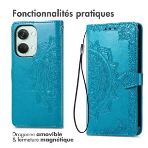 iMoshion Etui de téléphone portefeuille Mandala OnePlus Nord 3 - Turquoise