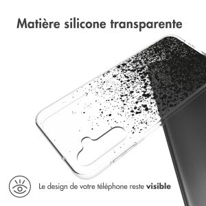 iMoshion Coque Design Samsung Galaxy A14 (5G/4G) - Eclaboussures - Noir