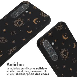 iMoshion Coque design en silicone avec cordon Samsung Galaxy A35 - Sky Black