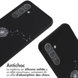 iMoshion Coque design en silicone avec cordon Samsung Galaxy A35 - Dandelion Black