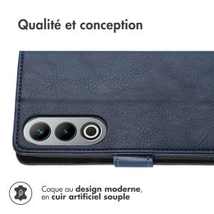 iMoshion Étui de téléphone portefeuille Luxe OnePlus Nord CE 4 - Bleu foncé