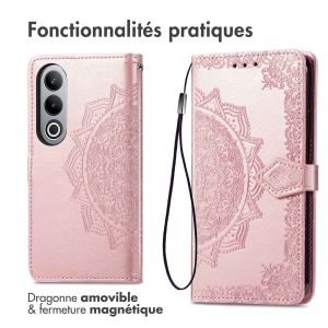 iMoshion Etui de téléphone portefeuille Mandala OnePlus Nord CE 4 - Rose Dorée