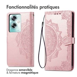 iMoshion Etui de téléphone portefeuille Mandala OnePlus Nord N30 SE - Rose Dorée