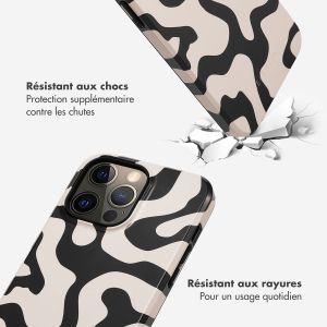 Selencia Coque arrière Vivid iPhone 14 Pro Max - Art Wave Black