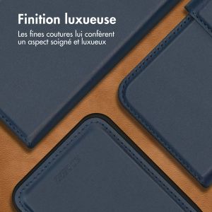 Accezz Premium Leather 2 in 1 Wallet Bookcase l'iPhone 15 Plus - Bleu foncé