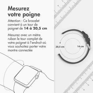 Selencia Bracelet à maillons en acier inoxydable Apple Watch Series 1-9 / SE - 38/40/41 mm - Noir