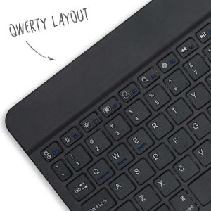 Accezz QWERTY Bluetooth Keyboard Bookcase Samsung Galaxy Tab S9 Ultra 14.6 pouces - Noir