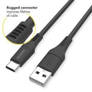 Accezz Câble USB-C vers USB Samsung Galaxy S22 Plus - 1 mètre - Noir