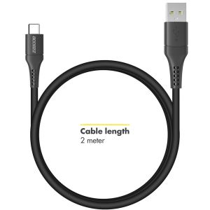 Accezz Câble USB-C vers USB Samsung Galaxy A21s - 2 mètre - Noir