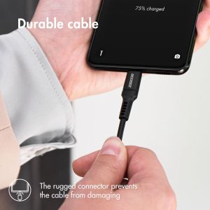 Accezz Câble USB-C vers USB-C Samsung Galaxy A14 (5G) - 0,2 mètres - Noir