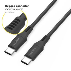 Accezz Câble USB-C vers USB-C Samsung Galaxy S22 Plus - 2 mètres - Noir