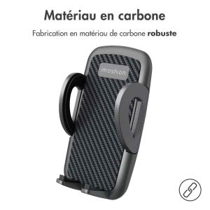 iMoshion Support de téléphone pour voiture Samsung Galaxy A34 (5G) - Réglable - Universel - Carbone - Grille de ventilation - Noir
