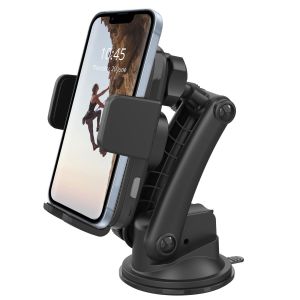 Accezz Support de téléphone de voiture Samsung Galaxy S21 - Chargeur sans fil - Tableau de bord et pare-brise - Noir
