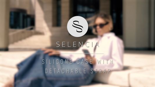 Selencia ﻿Coque design en silicone avec cordon amovible iPhone 13 - Irregular Check Green