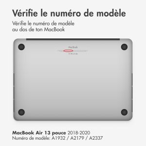 Selencia Coque en velours MacBook Air 13 pouces (2018-2020) - A1932 / A2179 / A2337 - Noir