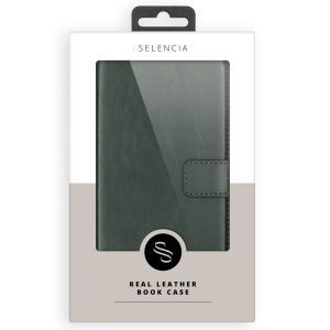 Selencia Étui de téléphone portefeuille en cuir véritable Samsung Galaxy S23 - Vert