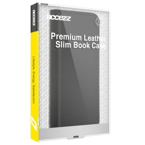 Accezz Étui de téléphone Slim Folio en cuir de qualité supérieure iPhone 13 - Noir